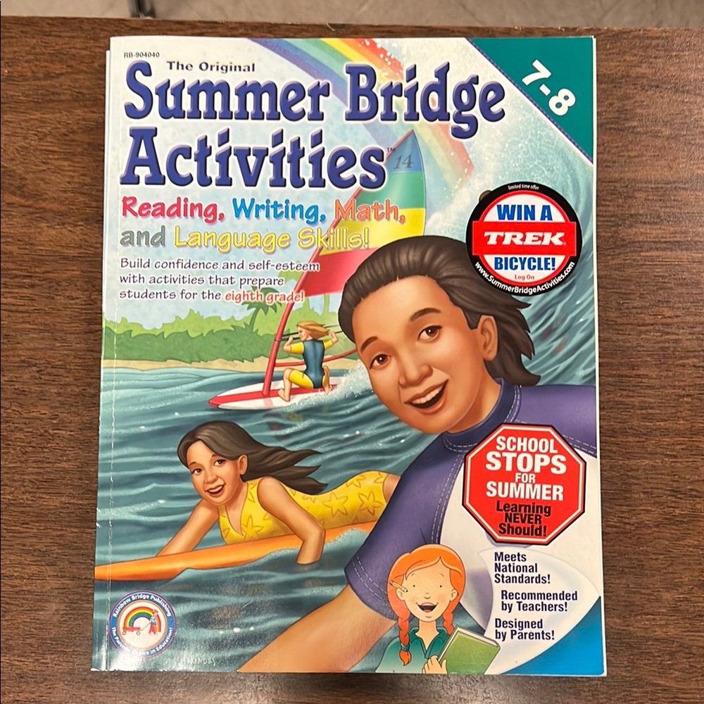 Summer bridge activities for students in 7-8 in math and ELA. You get 2 books.